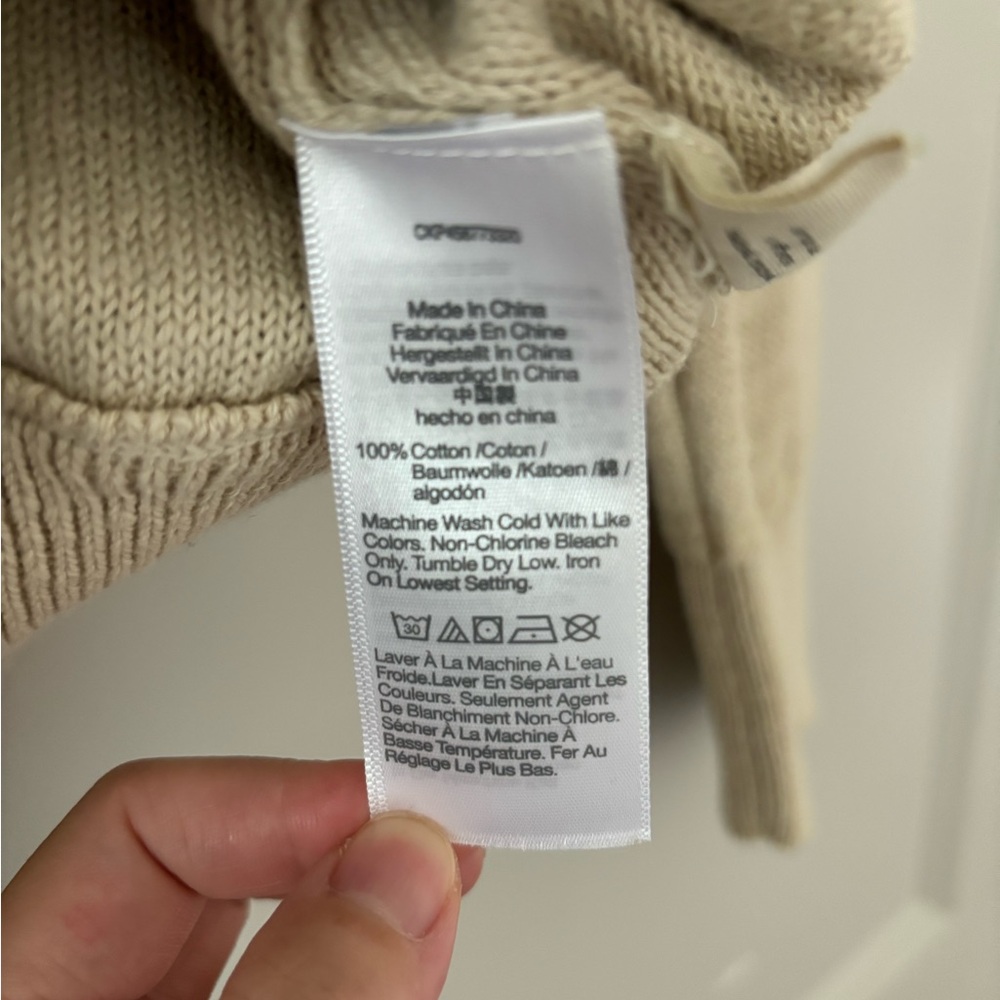 Madewell Cream Textured Knit Sweater
